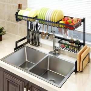 Luxury Over-the-Sink Kitchen Organizer Rack – Multi-Function Storage Holder