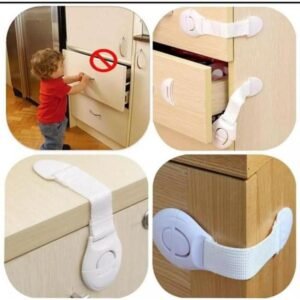 Child Safety Wardrobe Lock – Self Adhesive Cabinet & Drawer Lock for Children