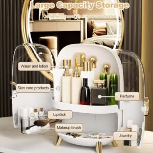 Large Capacity Light Luxury Cosmetic Organizer โ Elegant Vanity Storage Box