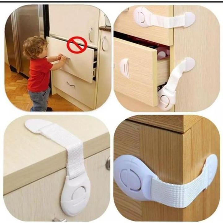 Child Safety Wardrobe Lock – Self Adhesive Cabinet & Drawer Lock for Children