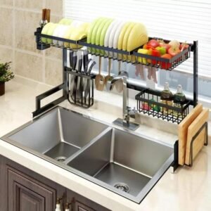 Luxury Over-the-Sink Kitchen Organizer Rack – Multi-Function Storage Holder