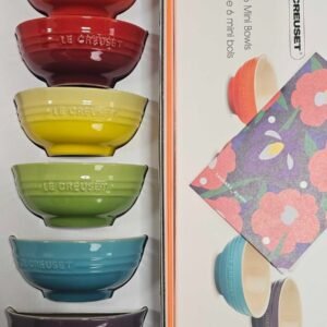 Le Creuset Rainbow Stoneware Mini Bowl Set (6 Pcs) – Premium Serving & Dessert Bowls